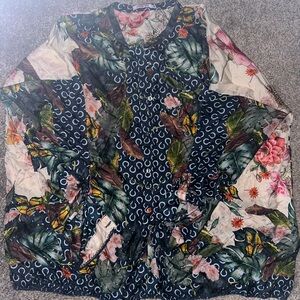 Johnny Was Button Down Silk XS